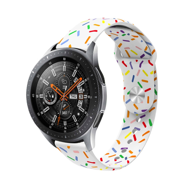 Sports Rainbow Dots Silicone Watch Band