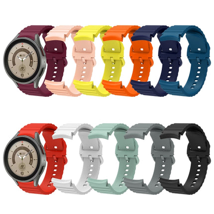 Wave Dotted Pure Color Buckle Silicone Watch Band