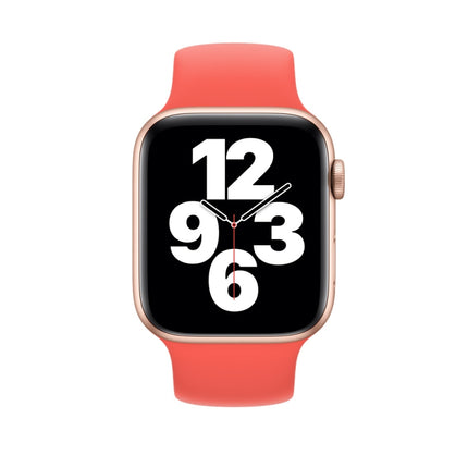 For Apple Watch Series 5 & 4 40mm / 3 & 2 & 1 38mm Solid Color Elastic Silicone Replacement Wrist Strap Watchband, Size:S 130mm, S 130mm, M 143mm, L 156mm - DealBuddy