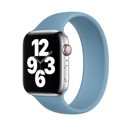For Apple Watch Series 8&7 41mm / SE 2&6&SE&5&4 40mm / 3&2&1 38mm Solid Color Elastic Silicone Watch Band, Size:M 143mm (Aqua Blue), Size:M 143mm - DealBuddy