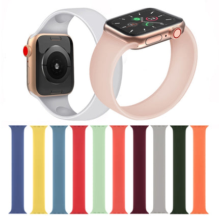 For Apple Watch Series 5 & 4 40mm / 3 & 2 & 1 38mm Solid Color Elastic Silicone Replacement Wrist Strap Watchband - DealBuddy