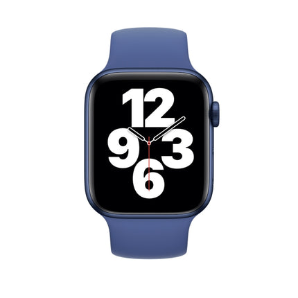 For Apple Watch Series 8&7 41mm / SE 2&6&SE&5&4 40mm / 3&2&1 38mm Solid Color Elastic Silicone Watch Band, Size:L 156mm, Size:L 156mm - DealBuddy