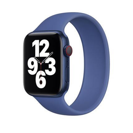For Apple Watch Series 8&7 41mm / SE 2&6&SE&5&4 40mm / 3&2&1 38mm Solid Color Elastic Silicone Watch Band, Size:L 156mm, Size:L 156mm - DealBuddy