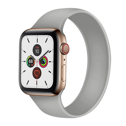 For Apple Watch Series 5 & 4 44mm / 3 & 2 & 1 42mm Solid Color Elastic Silicone Replacement Wrist Strap Watchband - DealBuddy