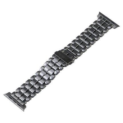 Five Beads Titanium Steel Watch Band, For Apple Watch Series 6 44mm, For Apple Watch Series 5 44mm, For Apple Watch Series 5 40mm, For Apple Watch Series 4 44mm, For Apple Watch 42mm, For Apple Watch Series 3 38mm, For Apple Watch 38mm                 ...