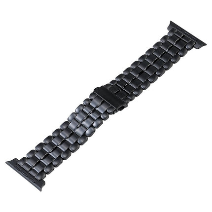 Five Beads Titanium Steel Watch Band, For Apple Watch Series 6 44mm, For Apple Watch Series 5 44mm, For Apple Watch Series 5 40mm, For Apple Watch Series 4 44mm, For Apple Watch 42mm, For Apple Watch Series 3 38mm, For Apple Watch 38mm                 ...