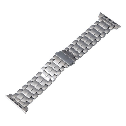 Five Beads Titanium Steel Watch Band, For Apple Watch Series 6 44mm, For Apple Watch Series 5 44mm, For Apple Watch Series 5 40mm, For Apple Watch Series 4 44mm, For Apple Watch 42mm, For Apple Watch Series 3 38mm, For Apple Watch 38mm                 ...