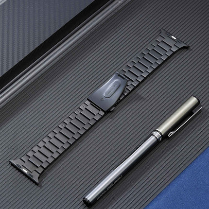 Flat Buckle Stainless Steel Watch Band