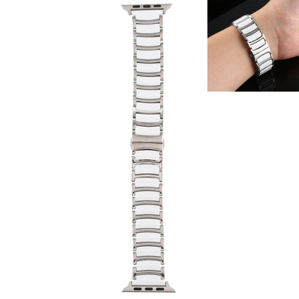 Ceramic Steel Watchband, For Apple Watch Series 8&7 41mm / SE 2&6&SE&5&4 40mm / 3&2&1 38mm, For Apple Watch Series 7 45mm / 6 & SE & 5 & 4 44mm / 3 & 2 & 1 42mm, For Apple Watch Series 7 41mm / 6 & SE & 5 & 4 40mm / 3 & 2 & 1 38mm - DealBuddy