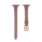 T-shaped Slim Genuine Leather Watch Band, For Apple Watch Series 7 41mm, For Apple Watch Series 7 45mm, For Apple Watch SE 40mm, For Apple Watch SE 44mm, For Apple Watch Series 6 40mm, For Apple Watch Series 6 44mm - DealBuddy