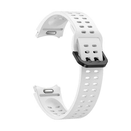 Double-row Hole Solid Color Silicone Watch Band