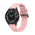 Double-row Hole Solid Color Silicone Watch Band