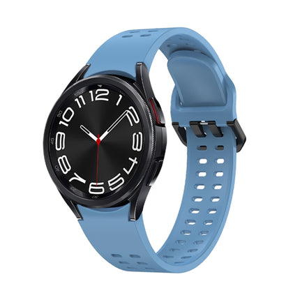 Double-row Hole Solid Color Silicone Watch Band