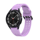 Double-row Hole Solid Color Silicone Watch Band, For Samsung Galaxy Watch 6 - DealBuddy