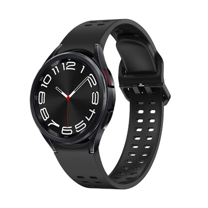 Double-row Hole Solid Color Silicone Watch Band, For Samsung Galaxy Watch 6 - DealBuddy