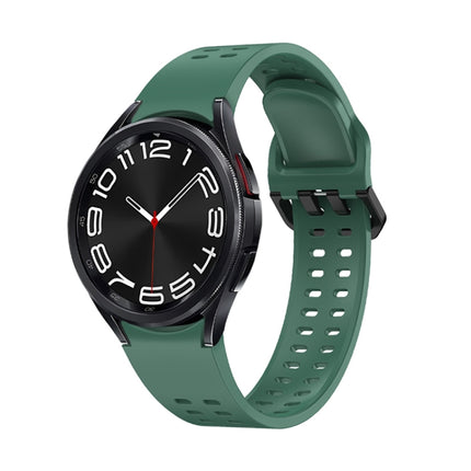 Double-row Hole Solid Color Silicone Watch Band, For Samsung Galaxy Watch 6 - DealBuddy