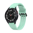 Double-row Hole Solid Color Silicone Watch Band, For Samsung Galaxy Watch 6 - DealBuddy