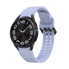 Double-row Hole Solid Color Silicone Watch Band
