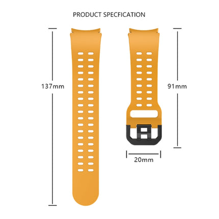 Double-row Hole Solid Color Silicone Watch Band, For Samsung Galaxy Watch 6 - DealBuddy