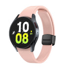 Magnetic Folding Black Buckle Silicone Watch Band