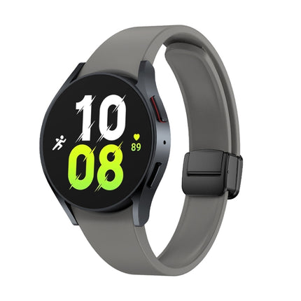 Magnetic Folding Black Buckle Silicone Watch Band, For Samsung Galaxy Watch 6 - DealBuddy