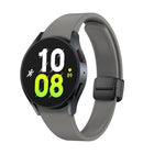 Magnetic Folding Black Buckle Silicone Watch Band, For Samsung Galaxy Watch 6 - DealBuddy