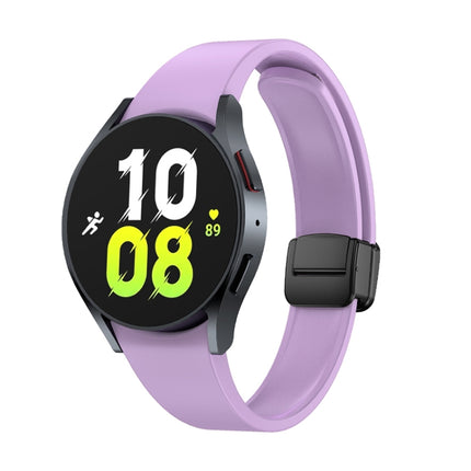 Magnetic Folding Black Buckle Silicone Watch Band, For Samsung Galaxy Watch 6 - DealBuddy