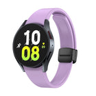 Magnetic Folding Black Buckle Silicone Watch Band, For Samsung Galaxy Watch 6 - DealBuddy