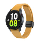 Magnetic Folding Black Buckle Silicone Watch Band