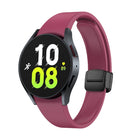 Magnetic Folding Black Buckle Silicone Watch Band