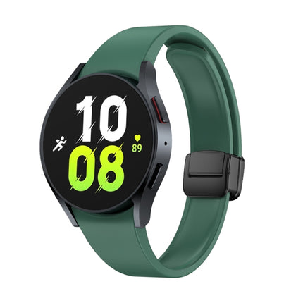 Magnetic Folding Black Buckle Silicone Watch Band, For Samsung Galaxy Watch 6 - DealBuddy