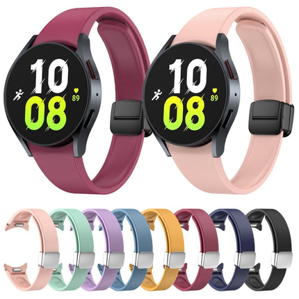 Magnetic Folding Black Buckle Silicone Watch Band, For Samsung Galaxy Watch 6 - DealBuddy