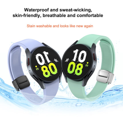 Magnetic Folding Black Buckle Silicone Watch Band, For Samsung Galaxy Watch 6 - DealBuddy