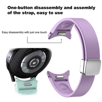 Magnetic Folding Black Buckle Silicone Watch Band, For Samsung Galaxy Watch 6 - DealBuddy