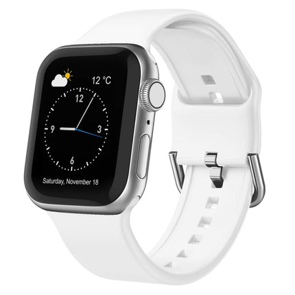 Pin Buckle Silicone Watch Band, For Apple Watch Series 6 44mm - DealBuddy