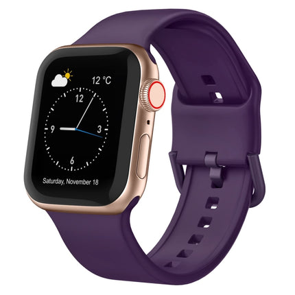 Pin Buckle Silicone Watch Band, For Apple Watch Series 5 44mm - DealBuddy
