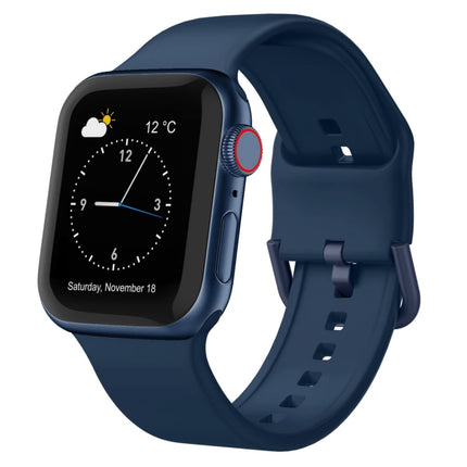 Pin Buckle Silicone Watch Band, For Apple Watch Ultra 2 49mm, For Apple Watch Series 9 45mm