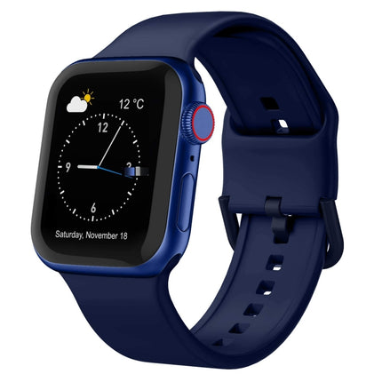 Pin Buckle Silicone Watch Band, For Apple Watch Series 9 41mm