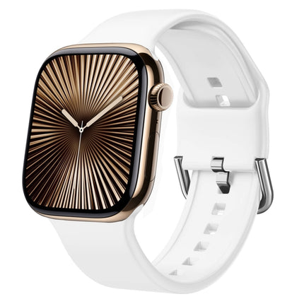 Pin Buckle Silicone Watch Band, For Apple Watch Series 10 46mm - DealBuddy