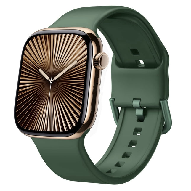 Pin Buckle Silicone Watch Band, For Apple Watch Series 10 42mm - DealBuddy