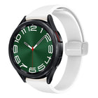 Magnetic Silver Buckle Slim Silicone Watch Band