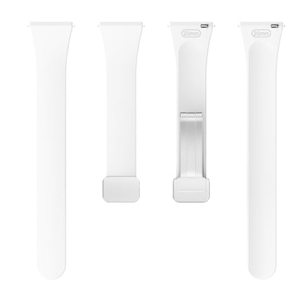 Magnetic Silver Buckle Slim Silicone Watch Band, For Samsung Galaxy Watch 6 / 6 Classic - DealBuddy