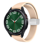 Magnetic Silver Buckle Slim Silicone Watch Band