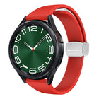 Magnetic Silver Buckle Slim Silicone Watch Band