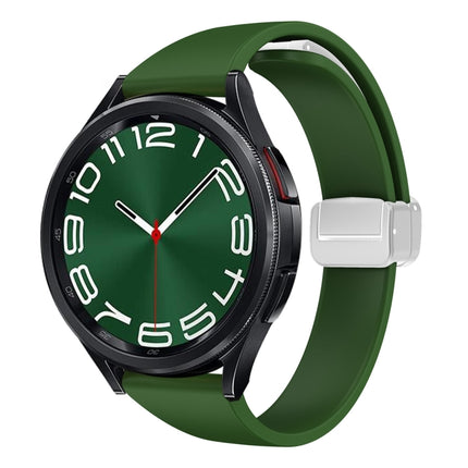 Magnetic Silver Buckle Slim Silicone Watch Band, For Samsung Galaxy Watch 6 / 6 Classic - DealBuddy