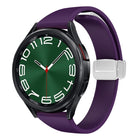 Magnetic Silver Buckle Slim Silicone Watch Band, For Samsung Galaxy Watch 6 / 6 Classic - DealBuddy