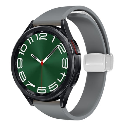 Magnetic Silver Buckle Slim Silicone Watch Band
