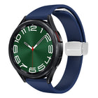 Magnetic Silver Buckle Slim Silicone Watch Band