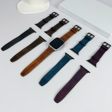 Retro Texture Leather Watch Band