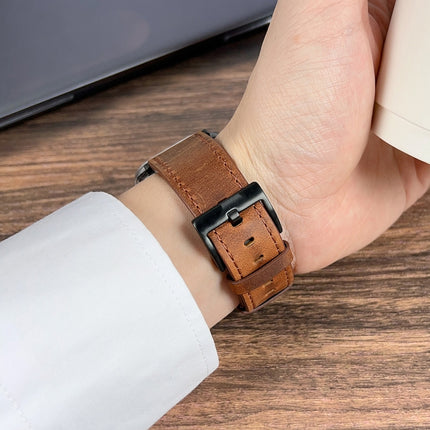 Retro Texture Leather Watch Band, For Apple Watch SE 2023 44mm, For Apple Watch Ultra 49mm, For Apple Watch 8 41mm, For Apple Watch SE 2023 40mm, For Apple Watch Ultra 2 49mm, For Apple Watch 8 45mm, For Apple Watch 9 45mm, For Apple Watch SE 2022 40mm... - DealBuddy